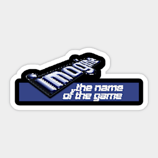 Imagine: The Name of the Game Retro Games Logo Pixellated Sticker